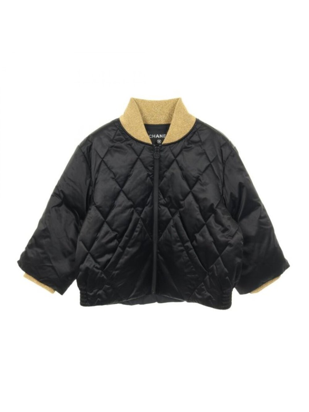 Chanel Down Jacket Quilted Black